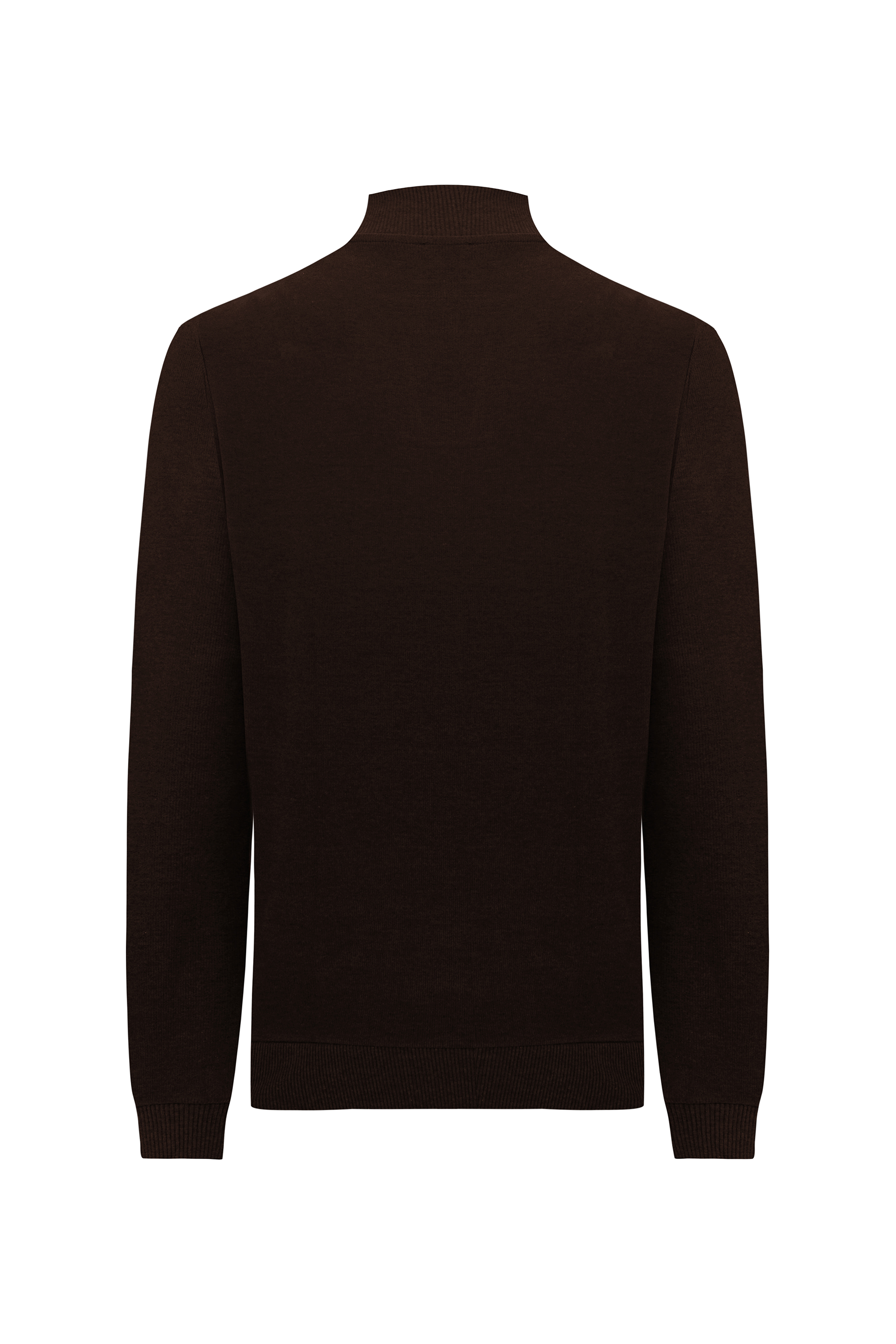 DİK YAKA ÖRME SWEATSHIRT