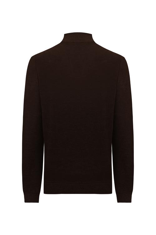  DİK YAKA ÖRME SWEATSHIRT