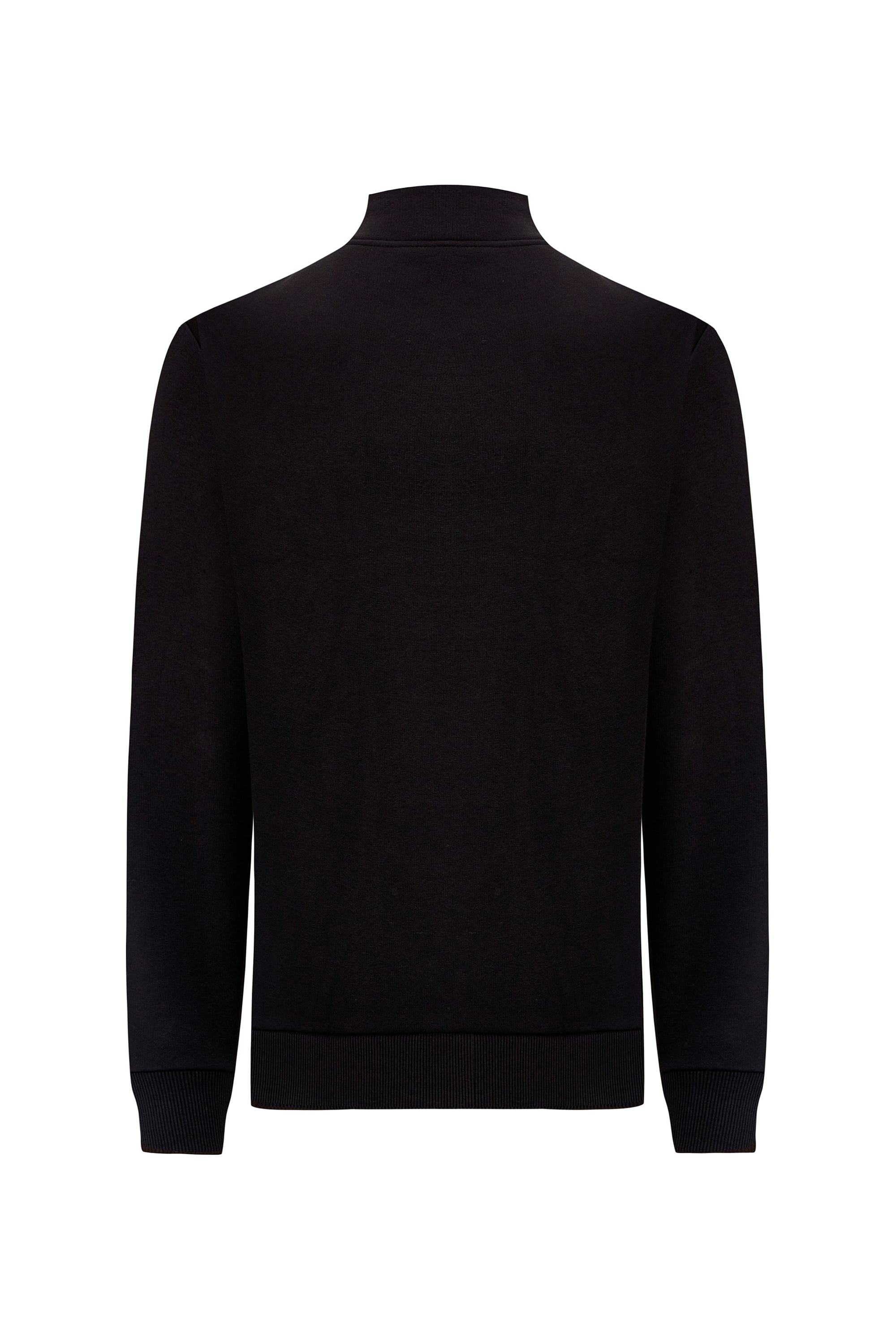 FERMUARLI DİK YAKA SWEATSHIRT