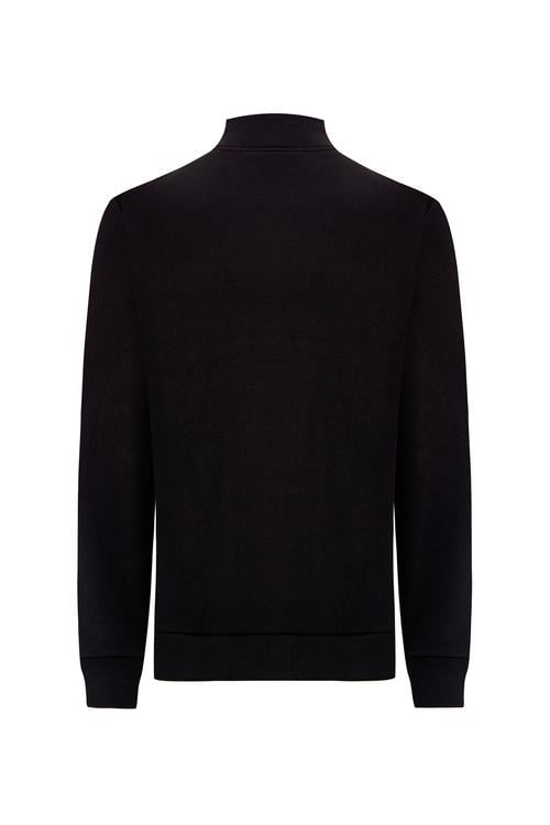 FERMUARLI DİK YAKA SWEATSHIRT