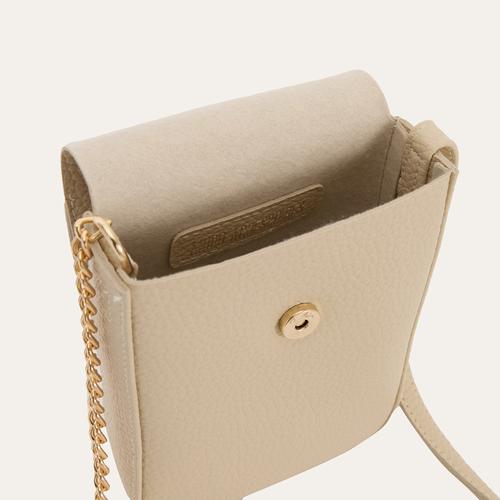  ZİNCİR ASKILI DERİ GÖRÜNÜMLÜ TELEFON ÇANTASI