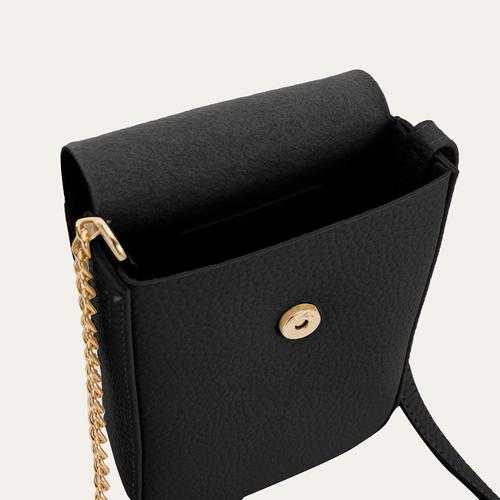  ZİNCİR ASKILI DERİ GÖRÜNÜMLÜ TELEFON ÇANTASI