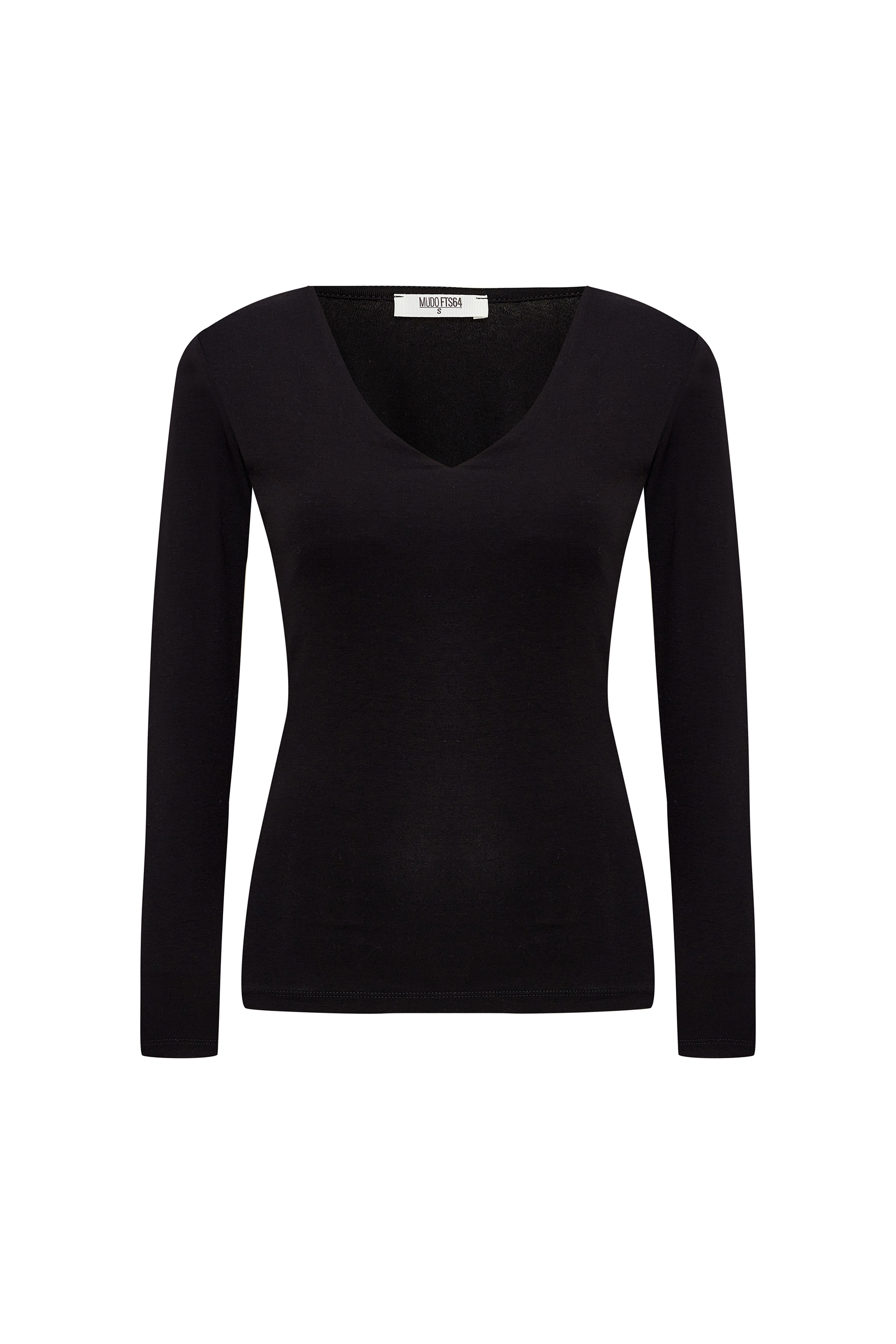 V YAKA UZUN KOLLU T-SHIRT