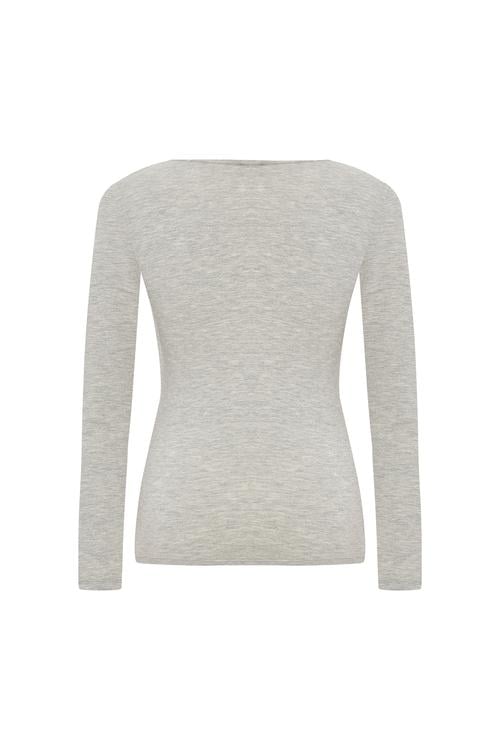 V YAKA UZUN KOLLU T-SHIRT