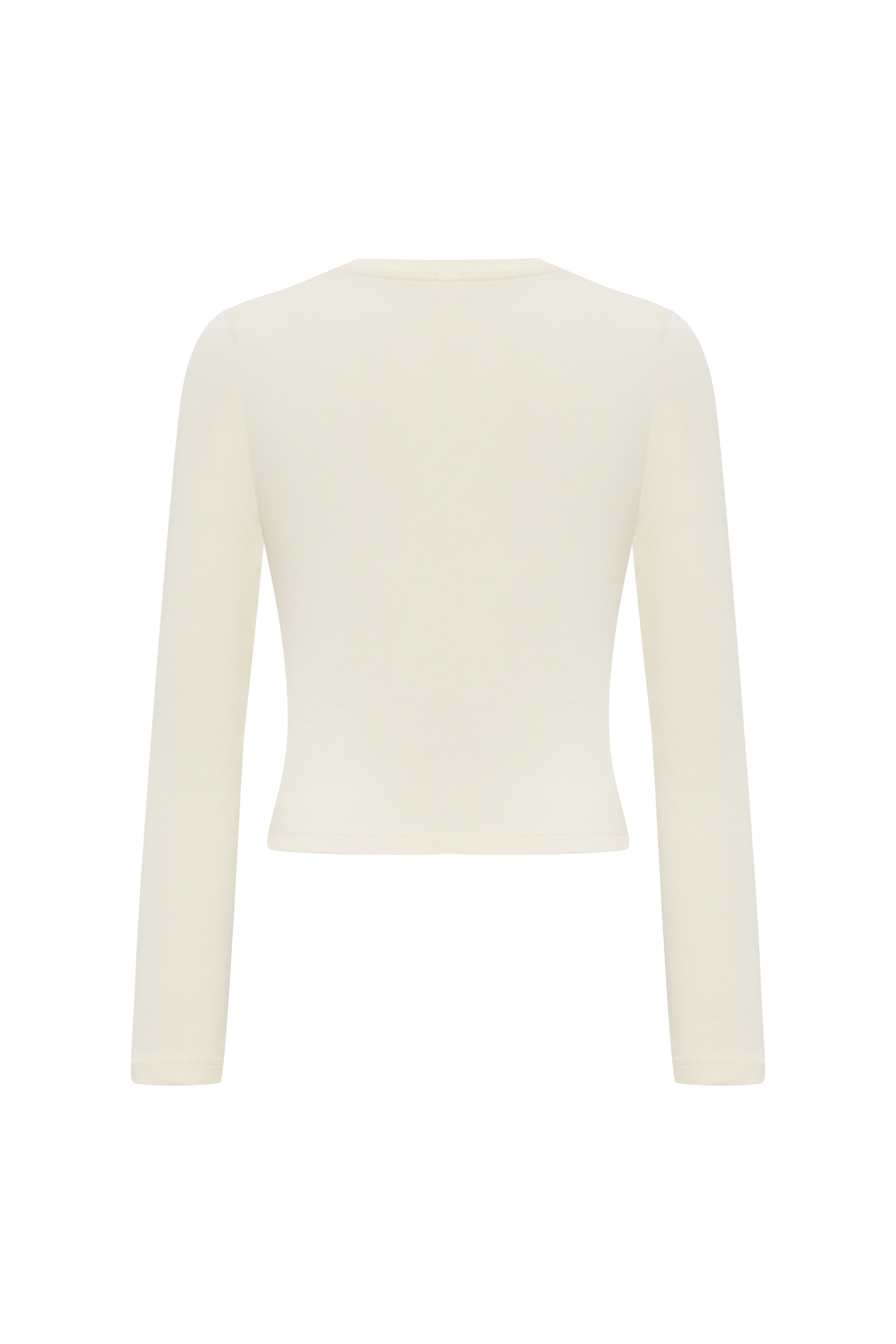 BİSİKLET YAKA FITTED UZUN KOLLU T-SHIRT