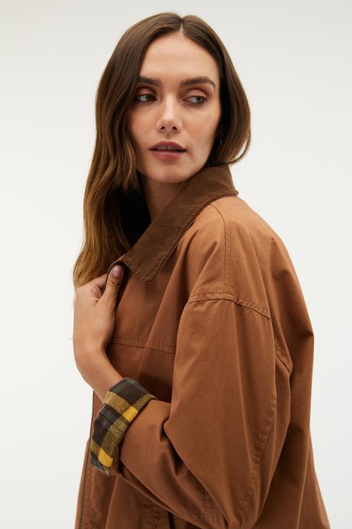  KADİFE YAKA OVERSIZE CEKET