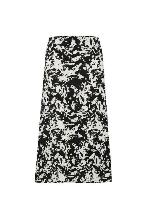 BASKILI KLOŞ MİDİ ETEK