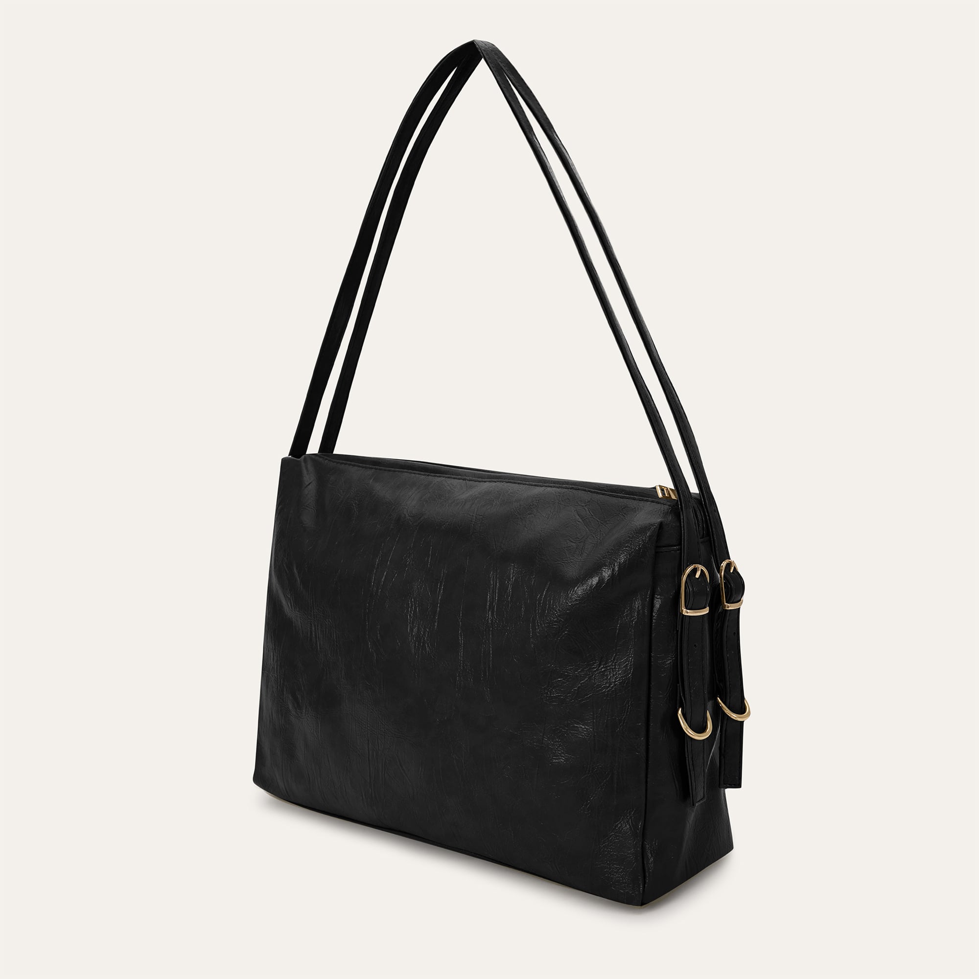 KEMER DETAYLI SHOPPER OMUZ ÇANTASI