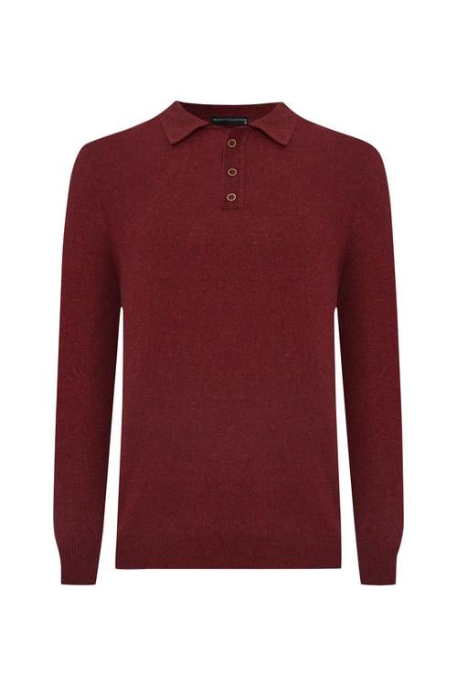  POLO YAKA YÜNLÜ KAZAK