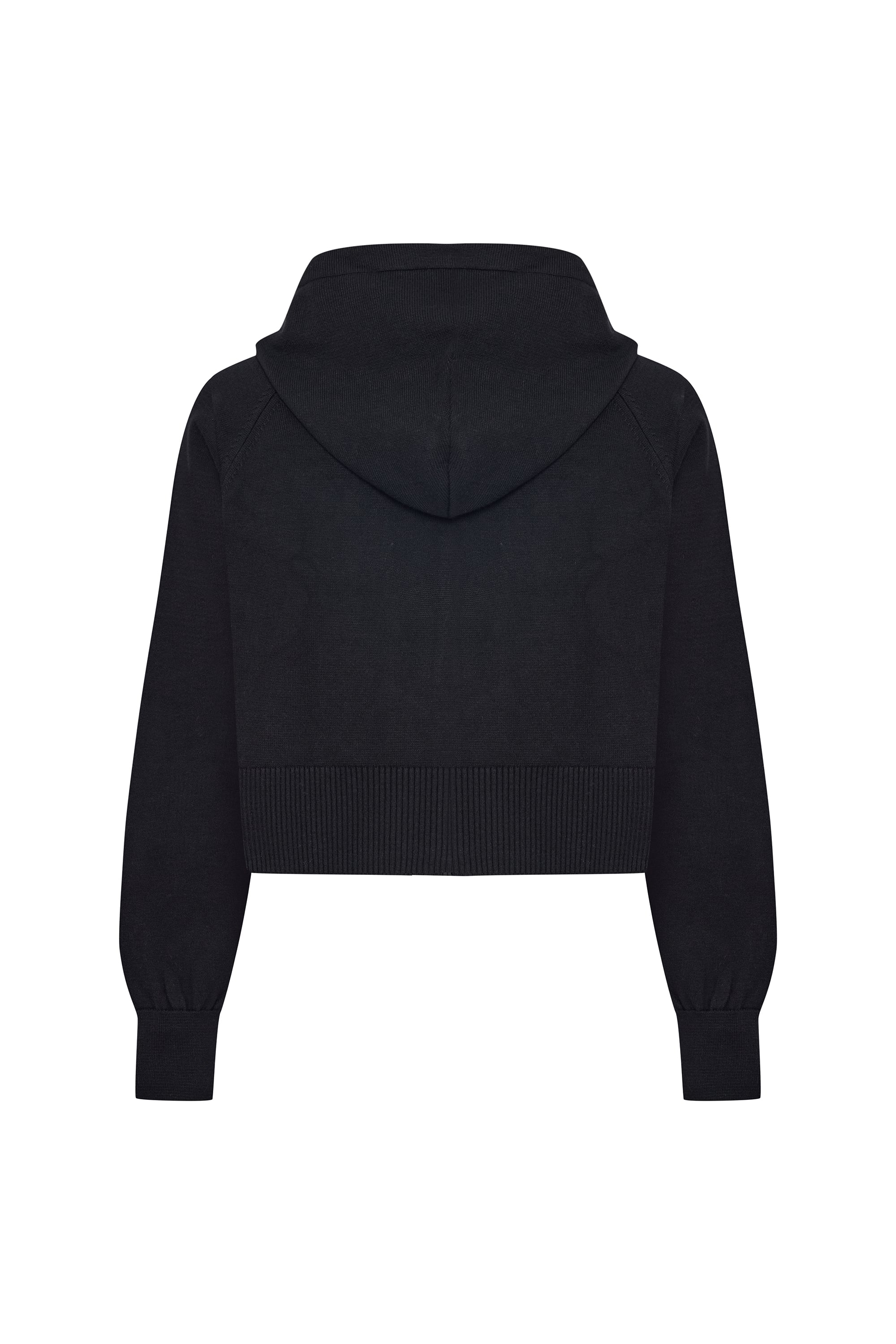 FERMUARLI KAPÜŞONLU CROP SWEATSHIRT