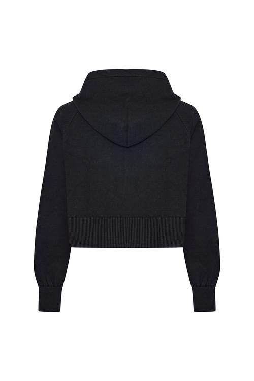  FERMUARLI KAPÜŞONLU CROP SWEATSHIRT