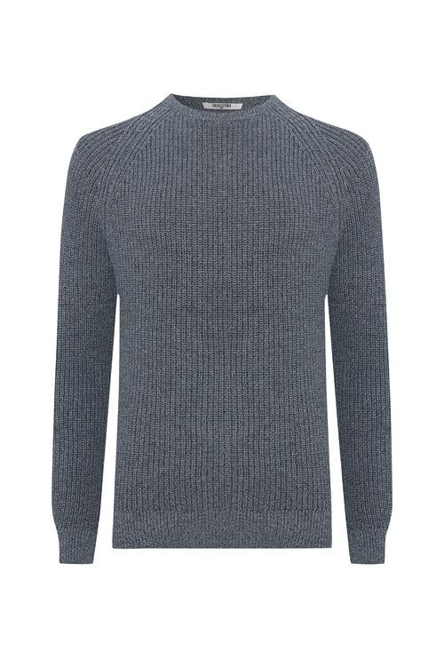  MELANJLI BİSİKLET YAKA KAZAK