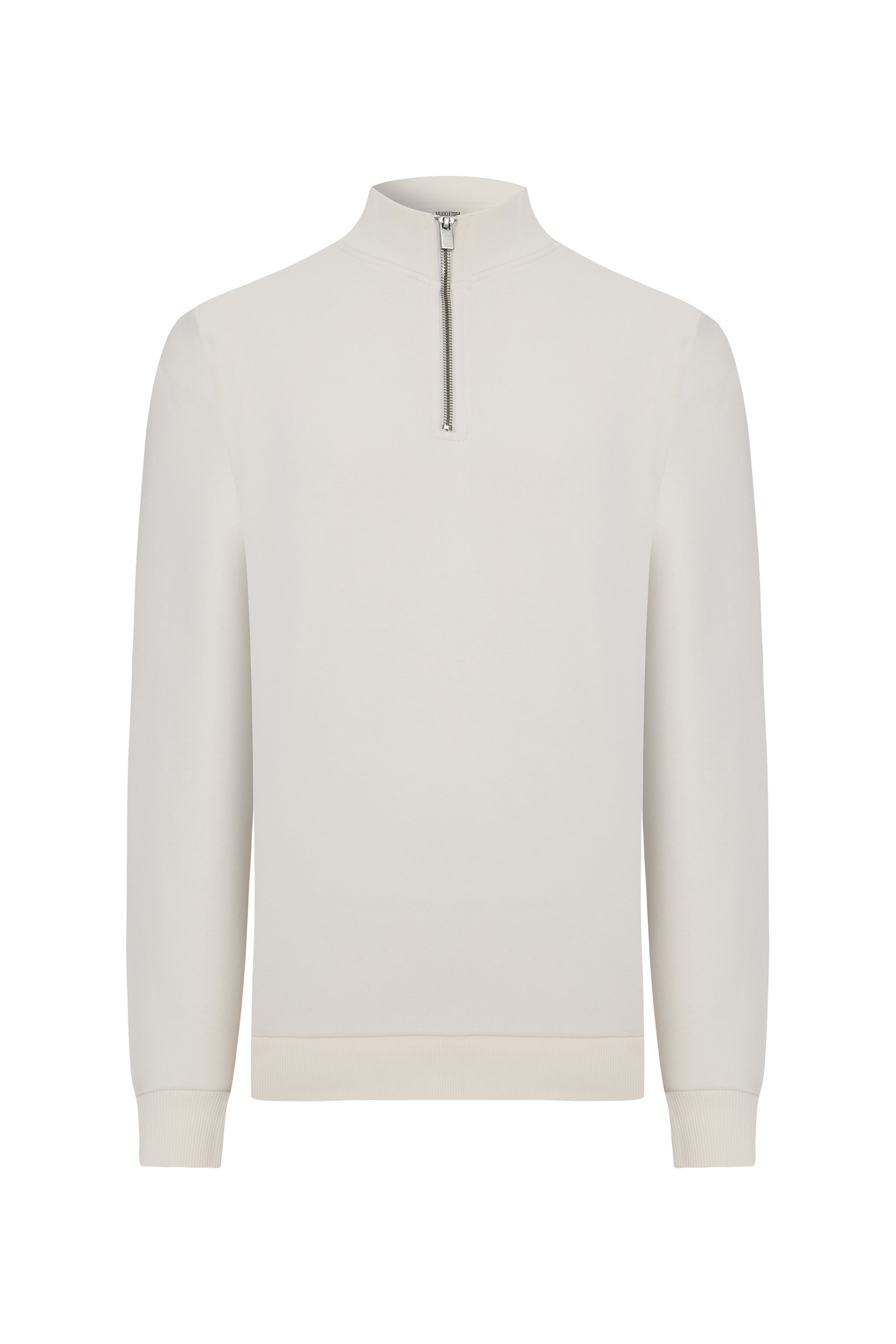 FERMUARLI DİK YAKA SWEATSHIRT