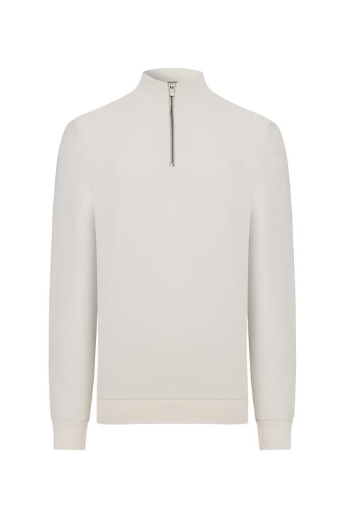 FERMUARLI DİK YAKA SWEATSHIRT