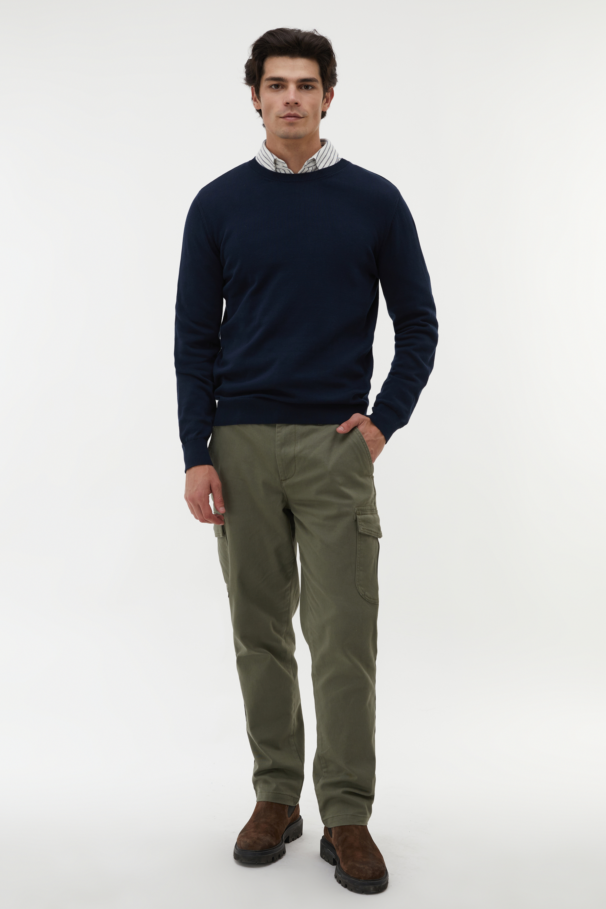 BİSİKLET YAKA UZUN KOLLU KAZAK