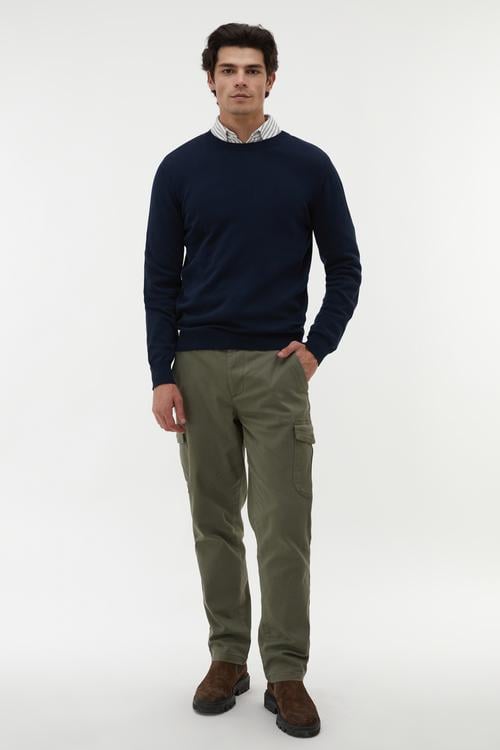 BİSİKLET YAKA UZUN KOLLU KAZAK