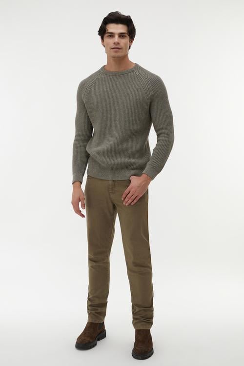  MELANJLI BİSİKLET YAKA KAZAK