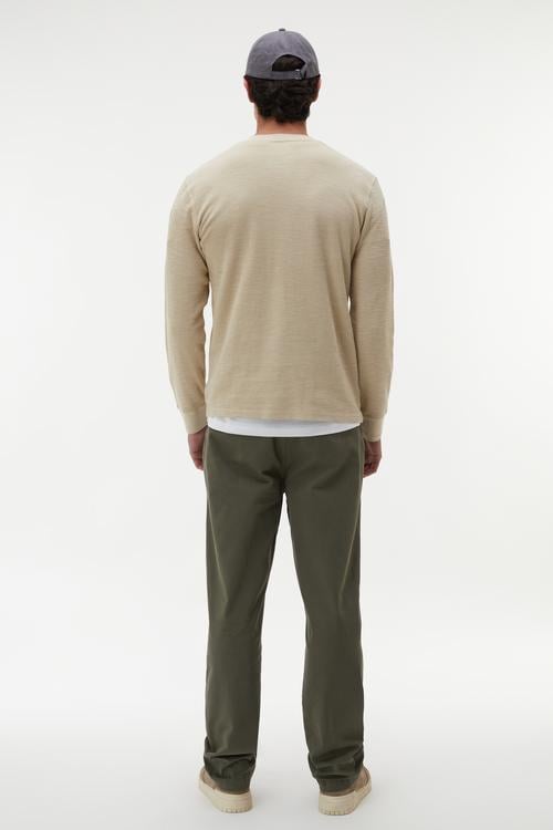  HENLEY YAKA UZUN KOLLU T-SHIRT