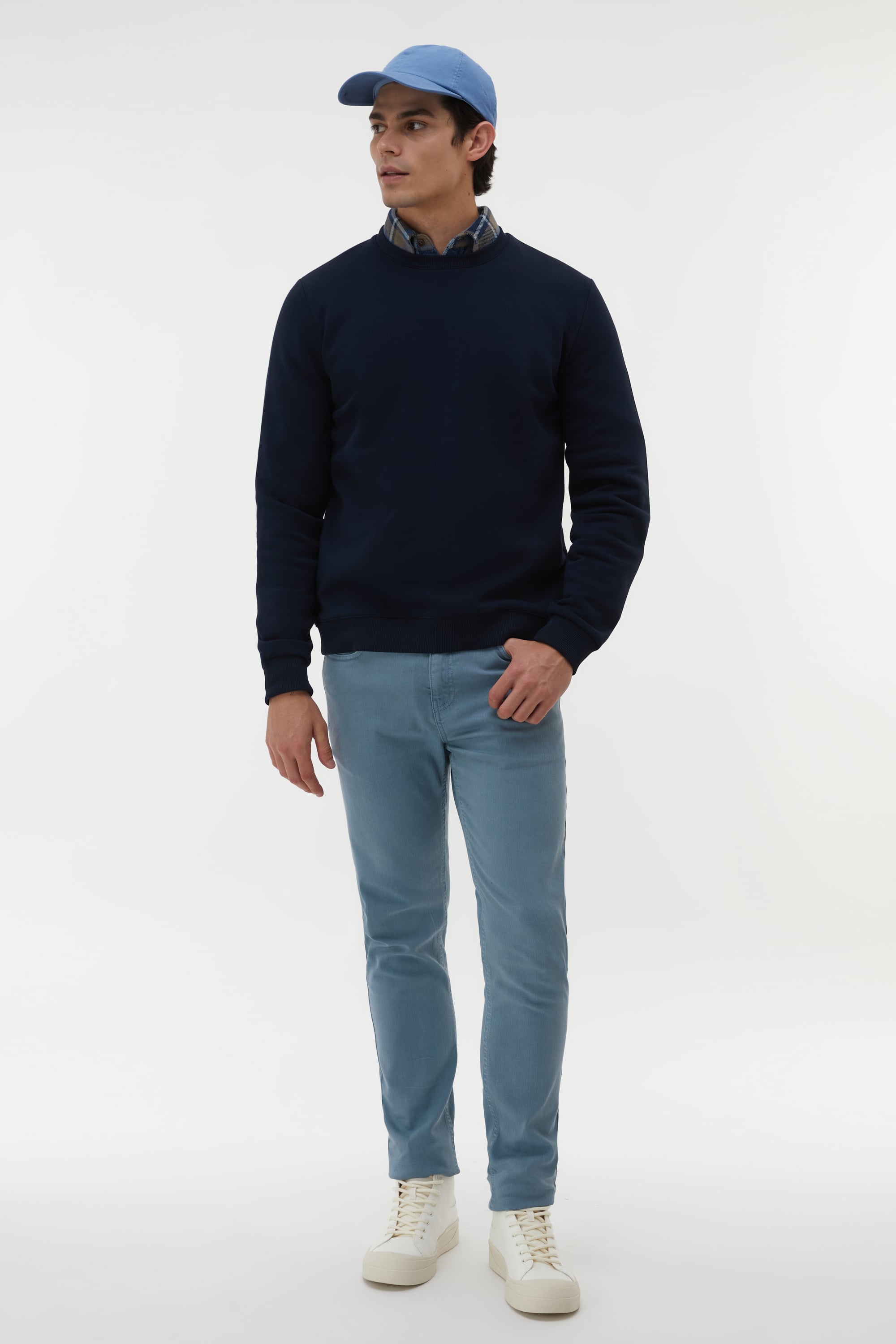 BİSİKLET YAKA UZUN KOLLU SWEATSHIRT