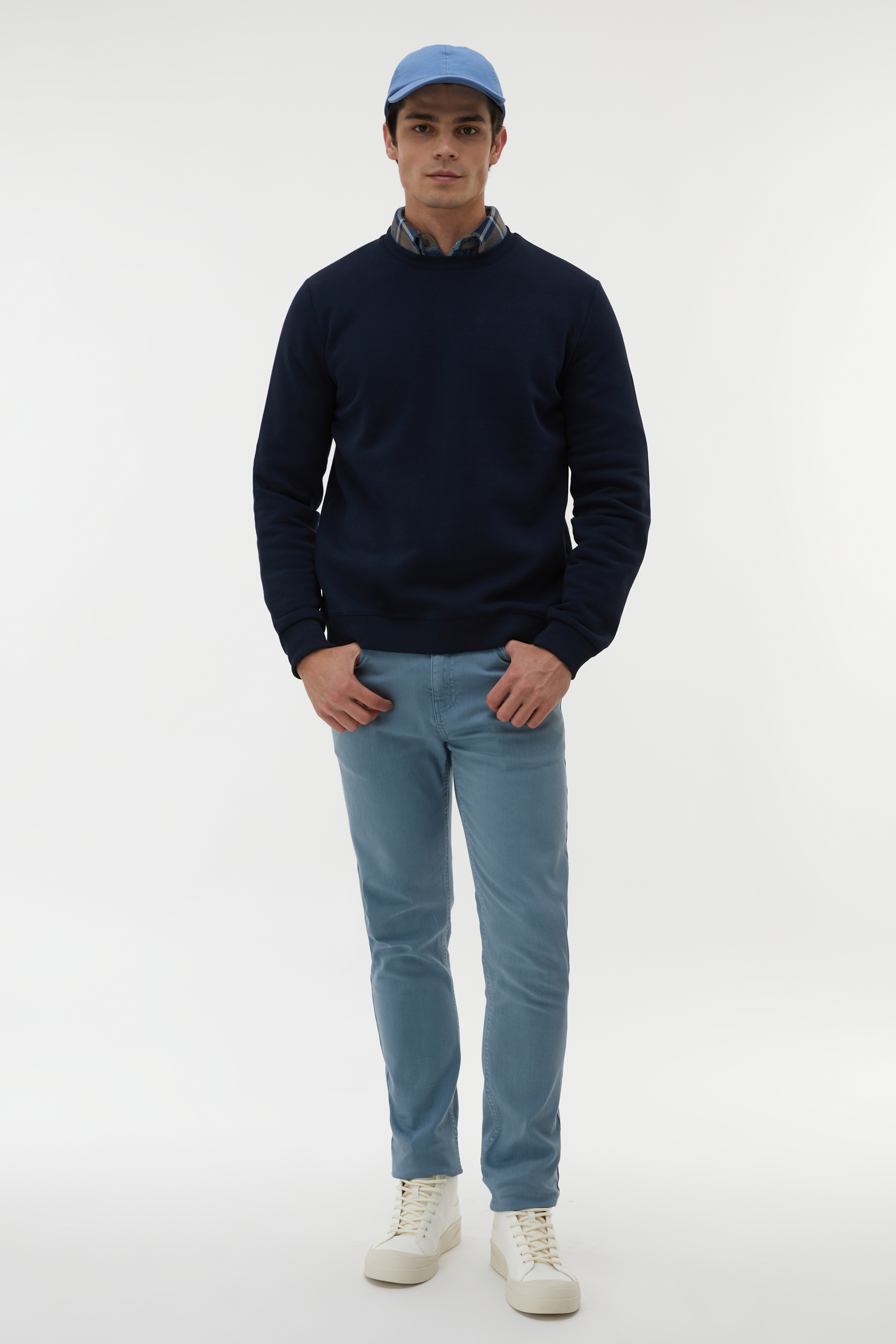 BİSİKLET YAKA UZUN KOLLU SWEATSHIRT