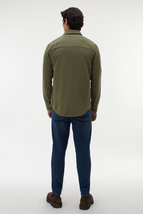 REGULAR FIT TEK CEPLİ UZUN KOLLU GÖMLEK