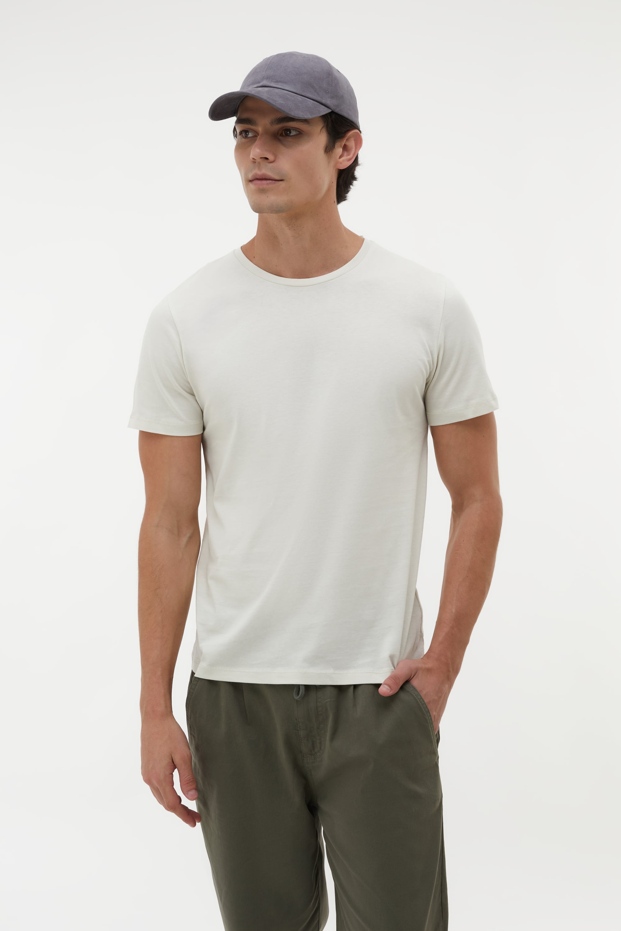 BİSİKLET YAKA REGULAR FIT T-SHIRT