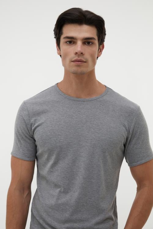  BİSİKLET YAKA KISA KOLLU T-SHIRT