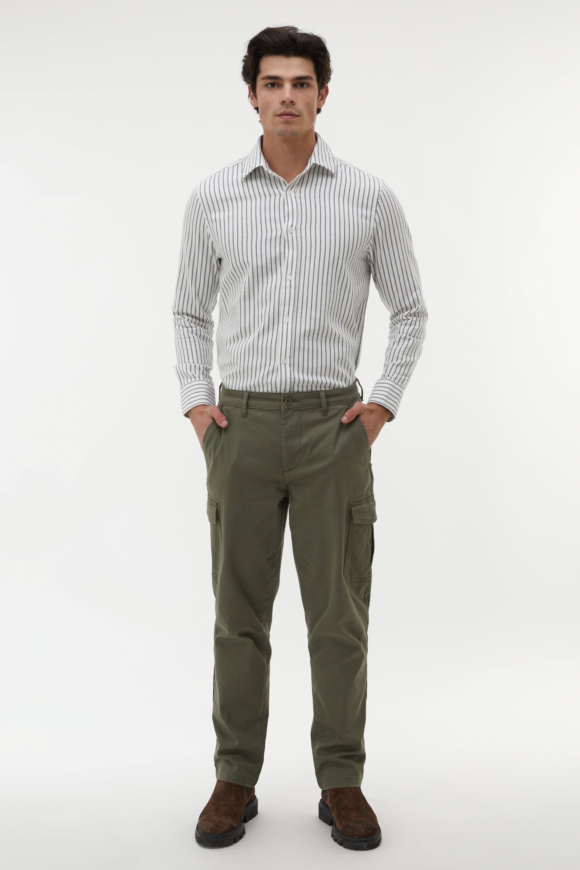 ÇİZGİLİ REGULAR FIT UZUN KOLLU GÖMLEK