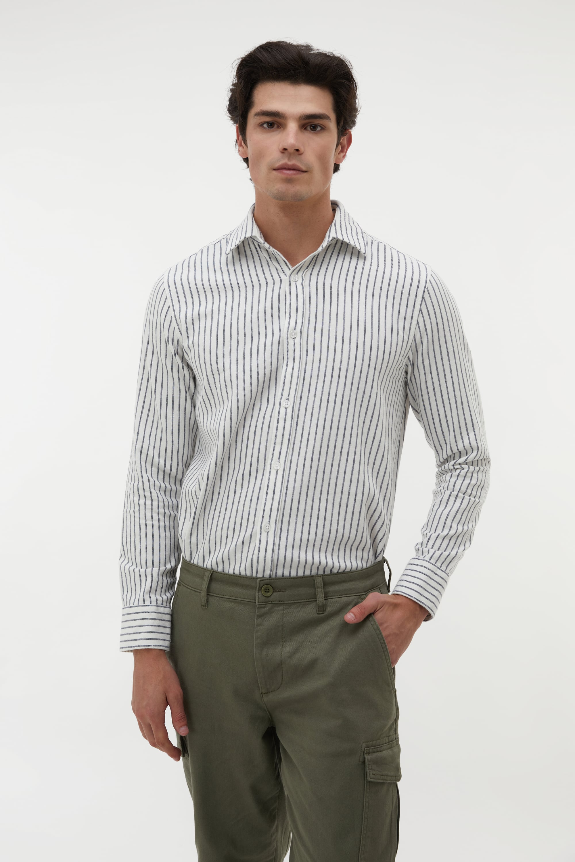 ÇİZGİLİ REGULAR FIT UZUN KOLLU GÖMLEK