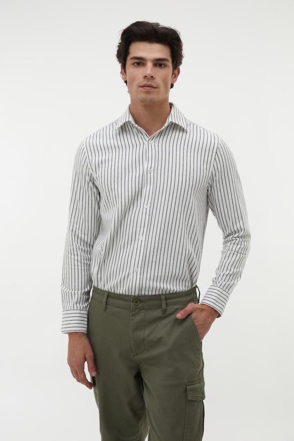 ÇİZGİLİ REGULAR FIT UZUN KOLLU GÖMLEK