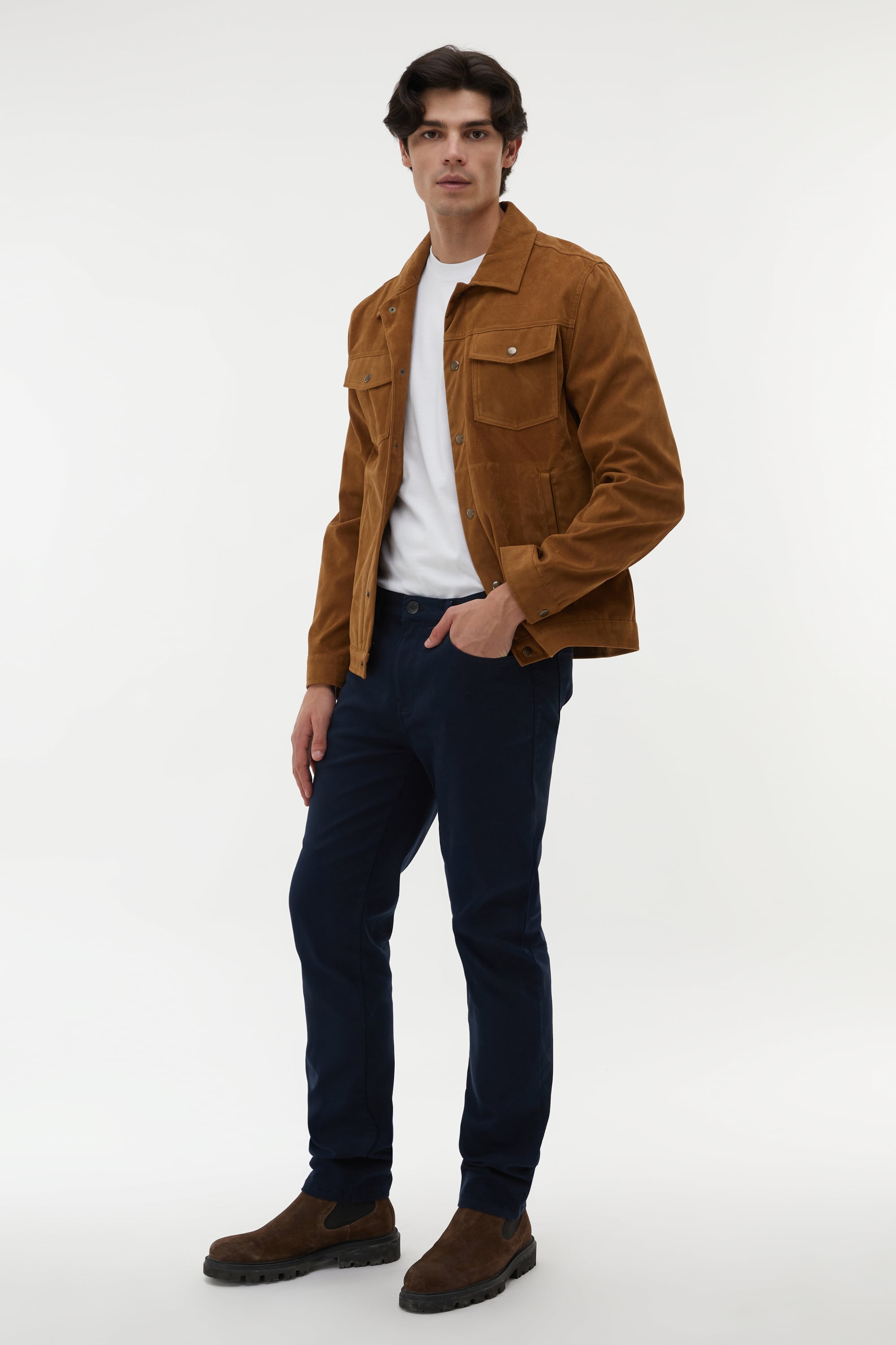 SÜET GÖRÜNÜMLÜ TRUCKER CEKET