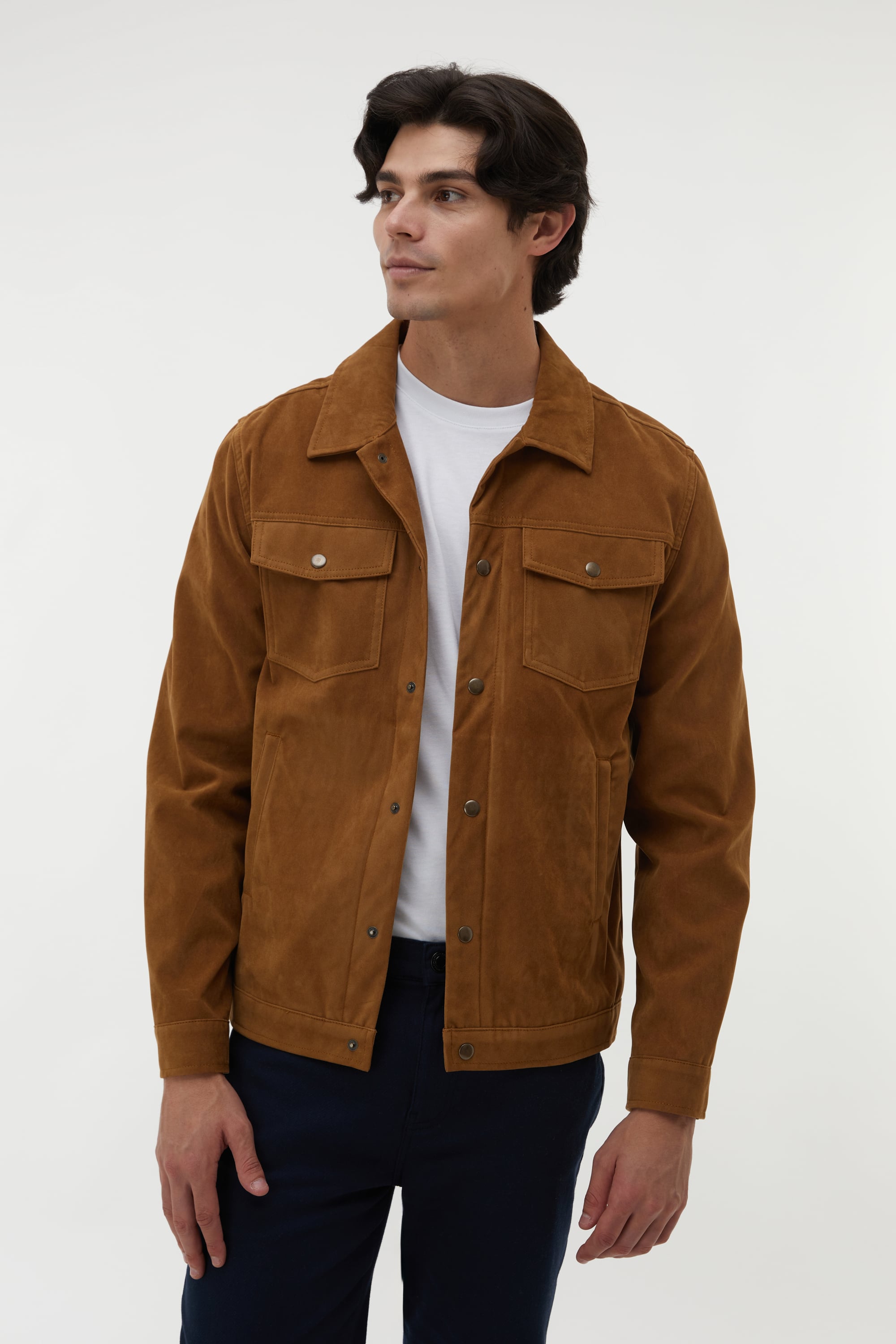 SÜET GÖRÜNÜMLÜ TRUCKER CEKET