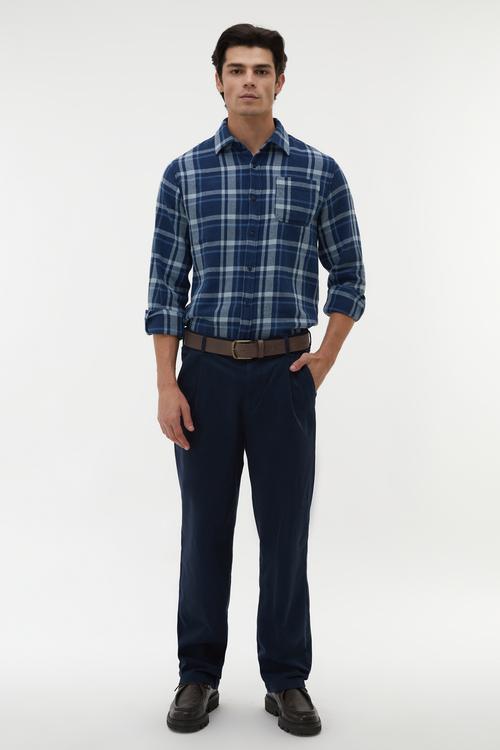 PAMUKLU EKOSELİ REGULAR FIT GÖMLEK