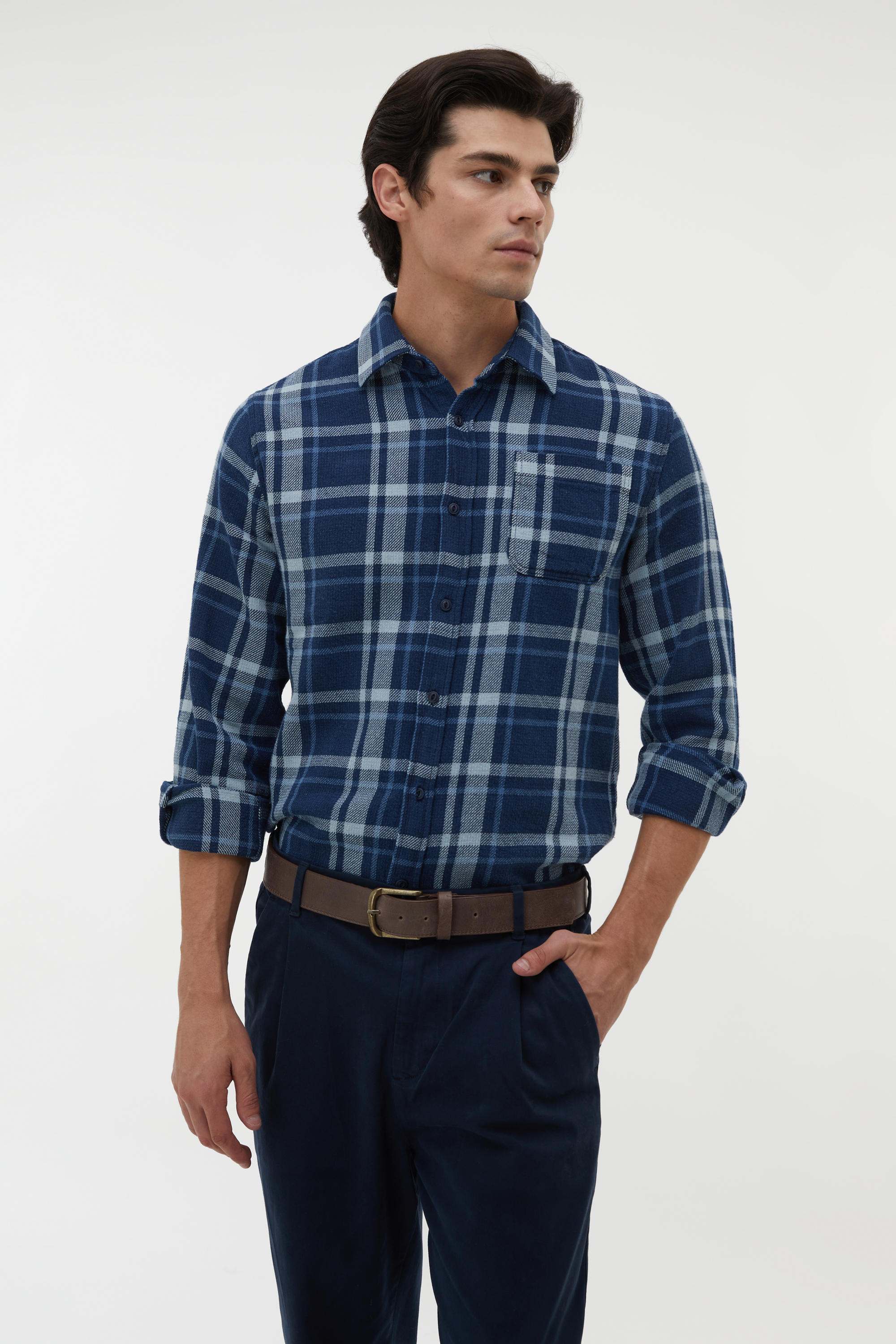 PAMUKLU EKOSELİ REGULAR FIT GÖMLEK