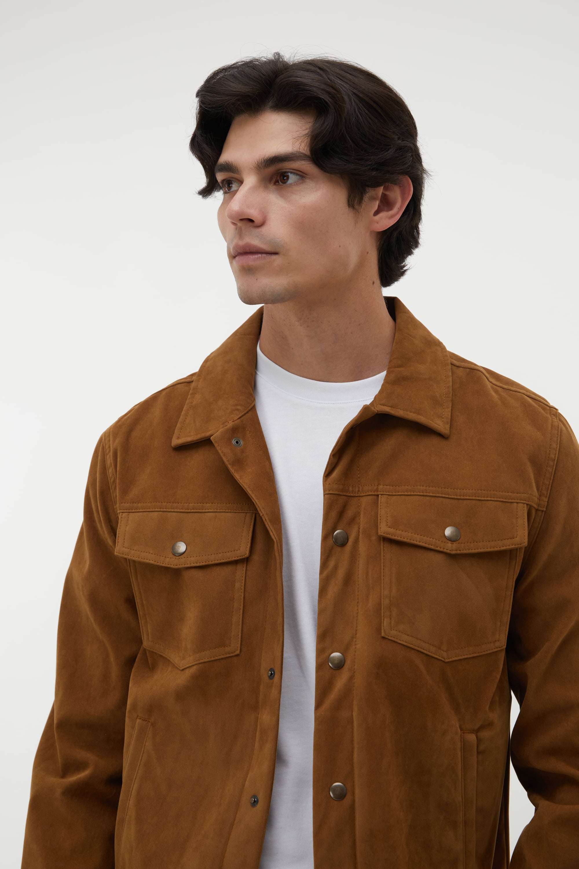 SÜET GÖRÜNÜMLÜ TRUCKER CEKET