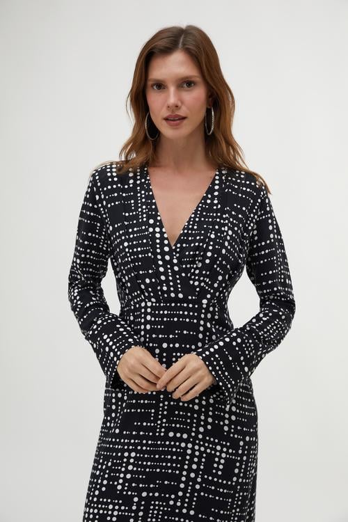 VİSKOZ MİDİ ELBİSE