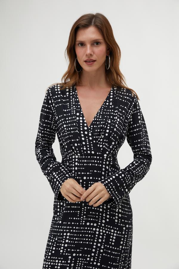 VİSKOZ MİDİ ELBİSE