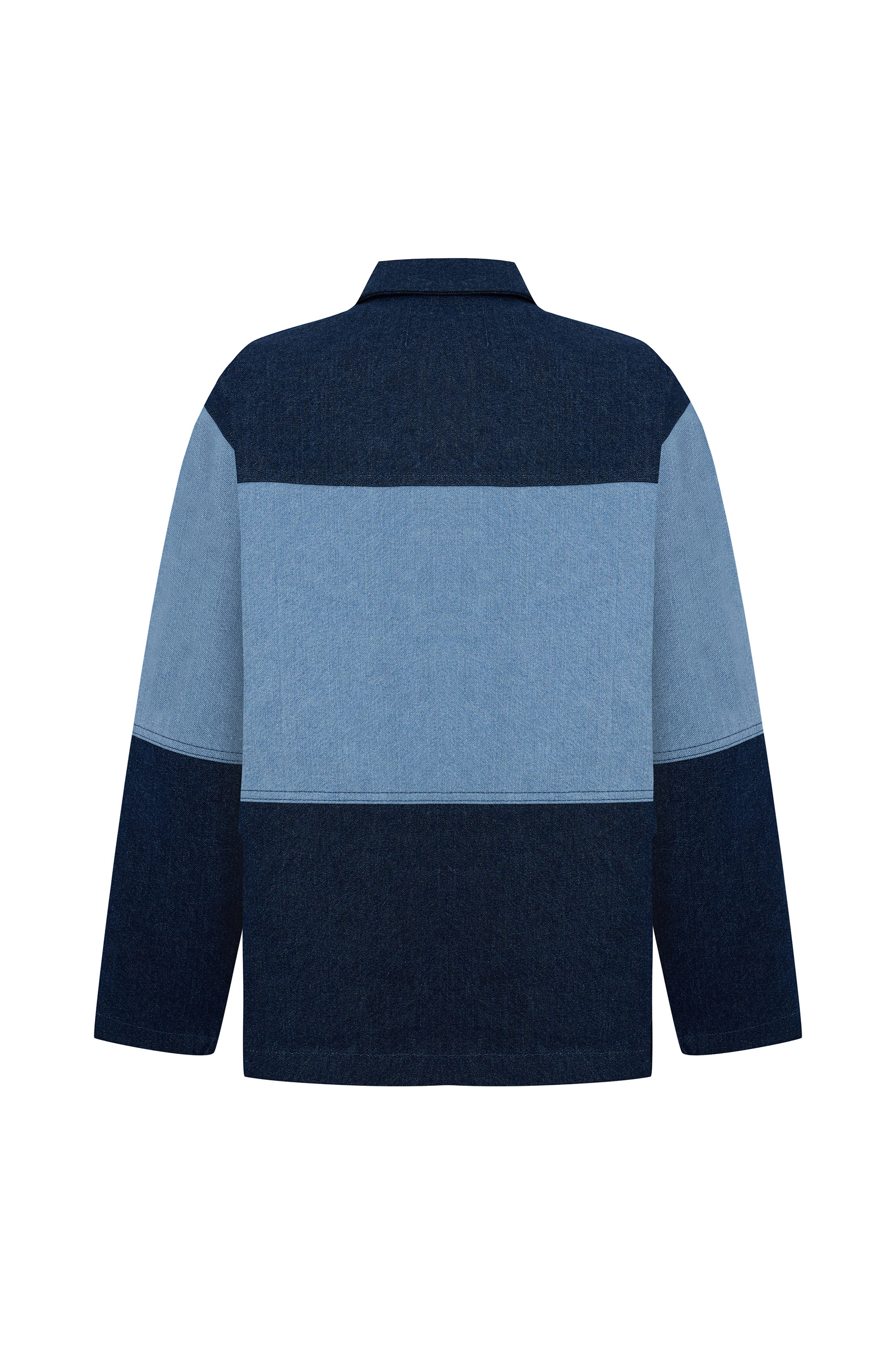 RENK BLOKLU OVERSIZE JEAN CEKET