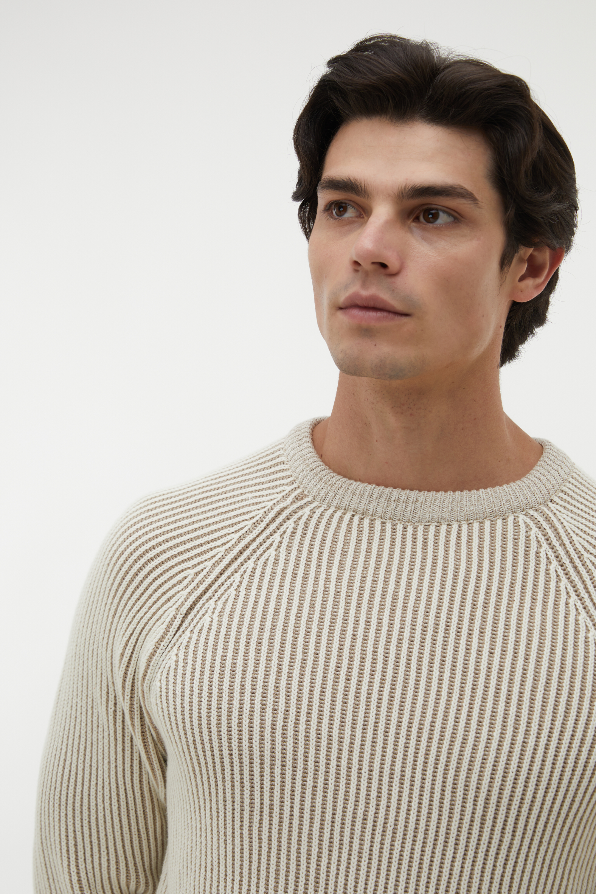 BİSİKLET YAKA ÖRGÜLÜ LOOSE FIT KAZAK