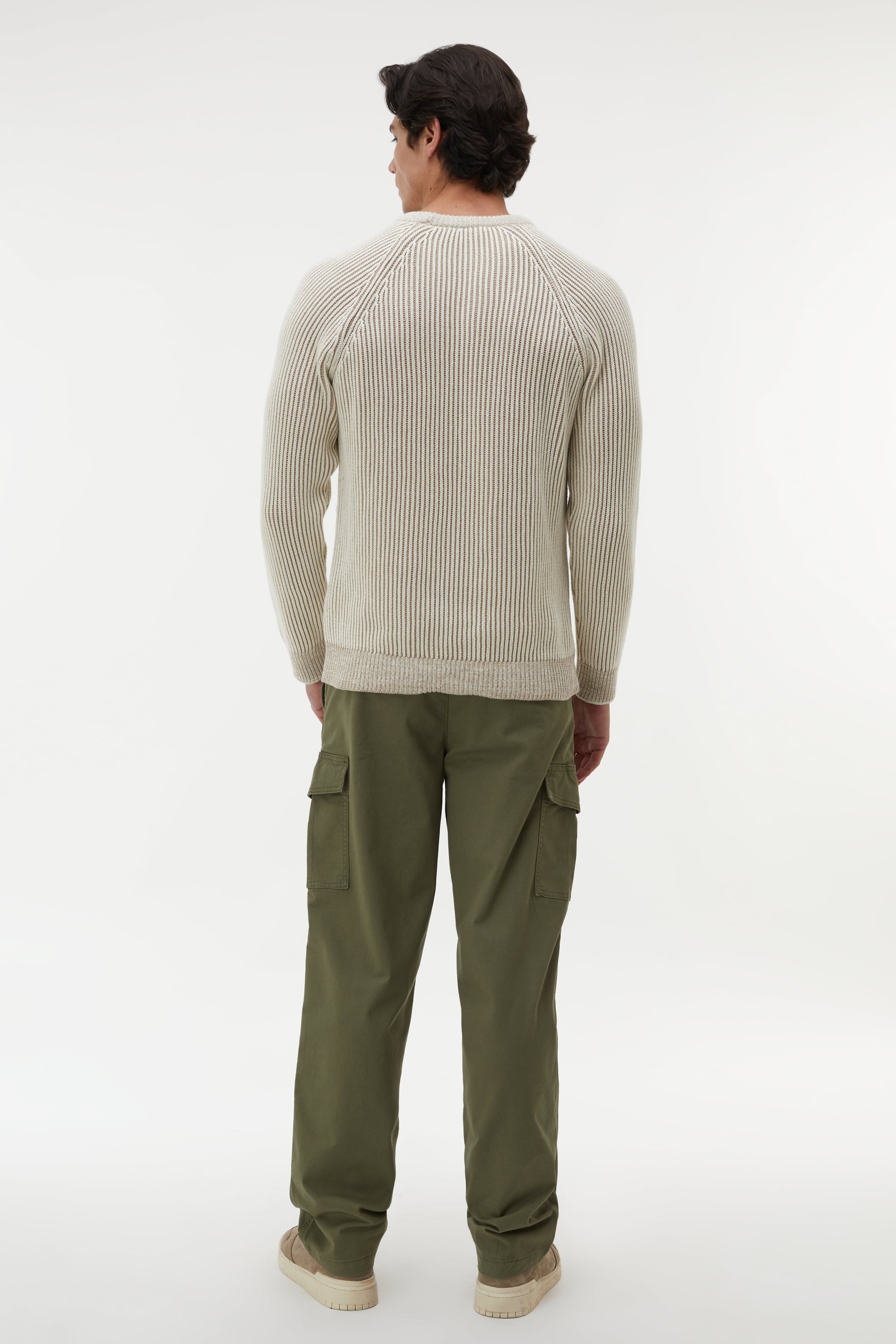 BİSİKLET YAKA ÖRGÜLÜ LOOSE FIT KAZAK