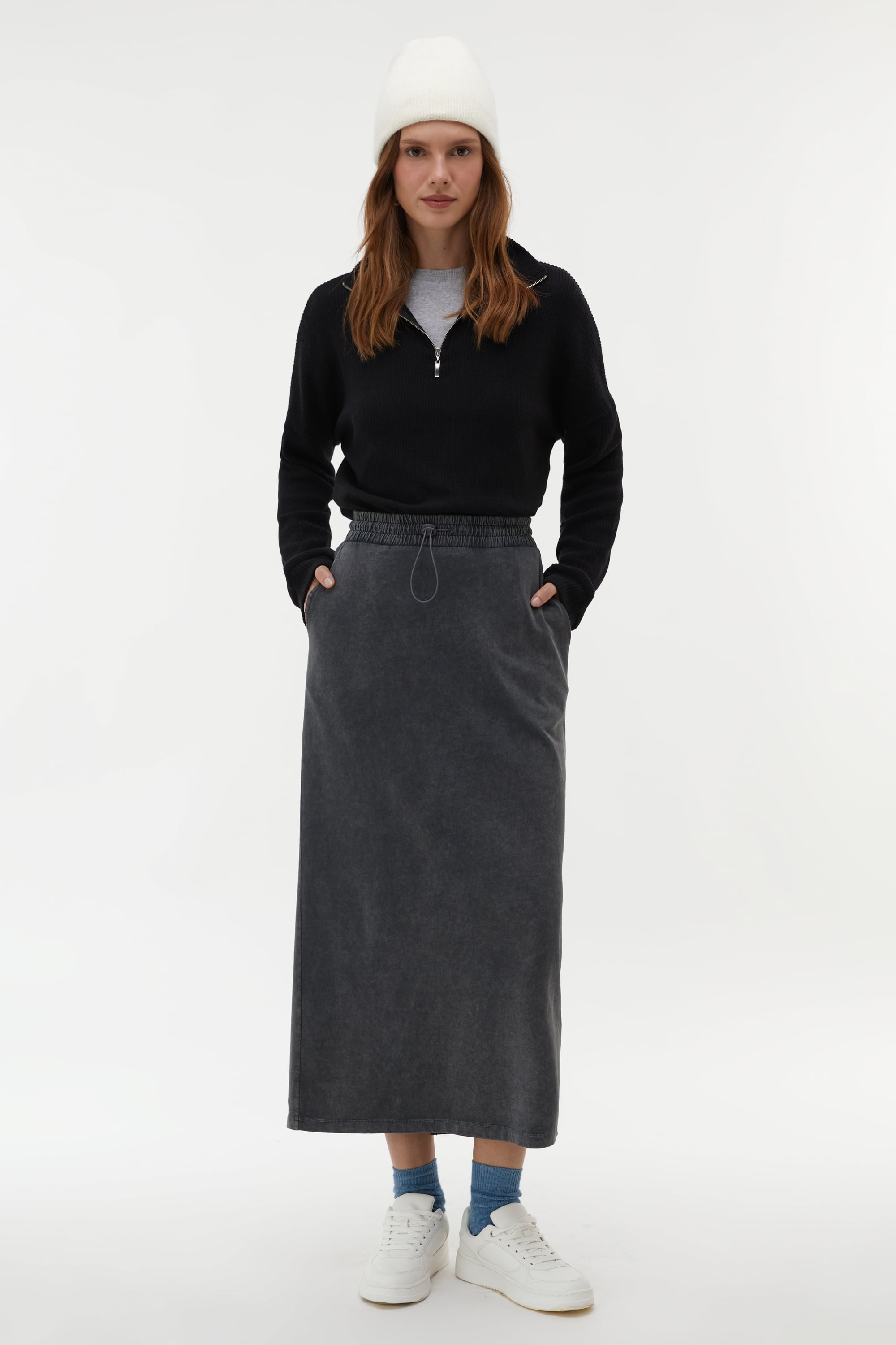 BELİ LASTİKLİ MAXI ETEK