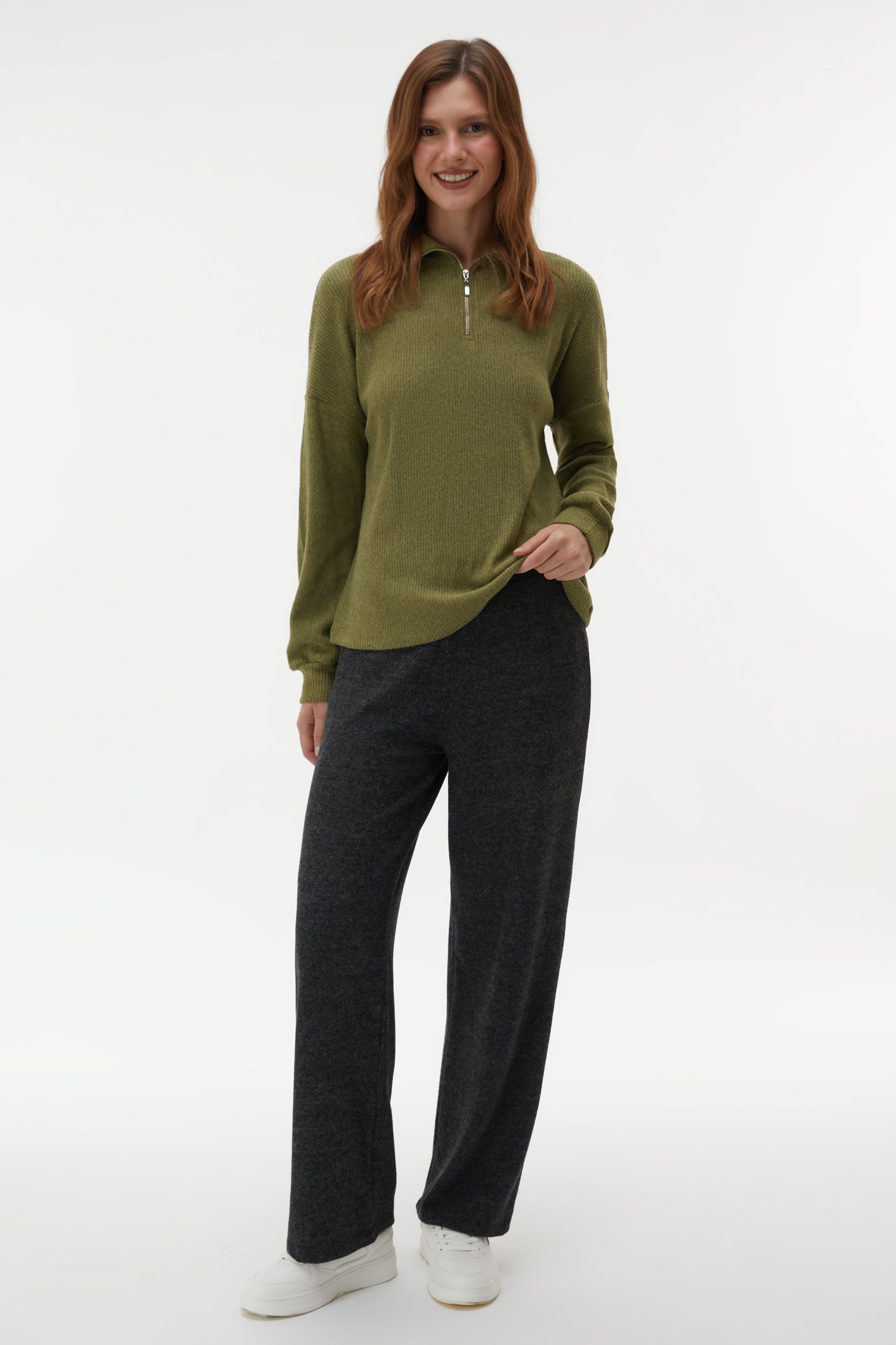 BELİ LASTİKLİ ÖRME PANTOLON