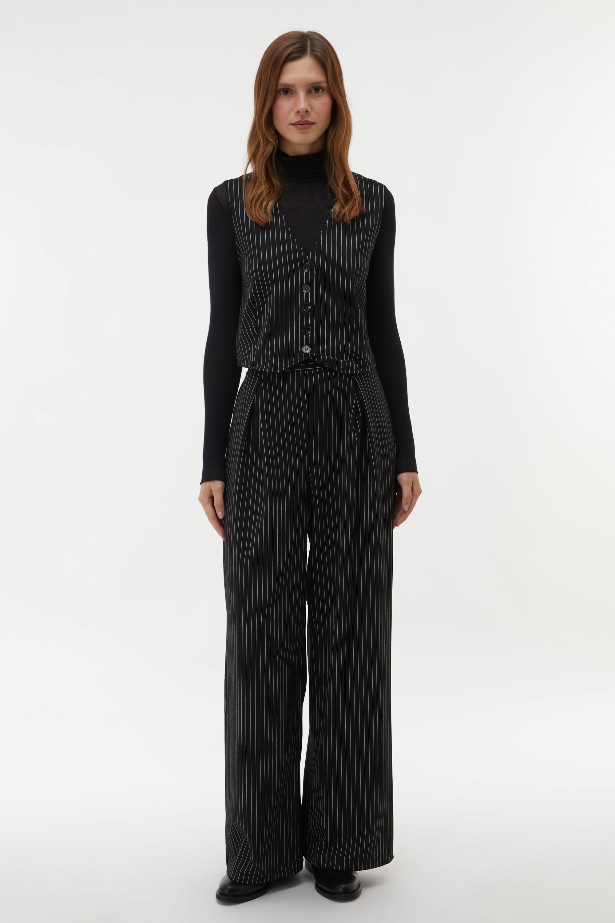 ÇİZGİLİ CASUAL YELEK