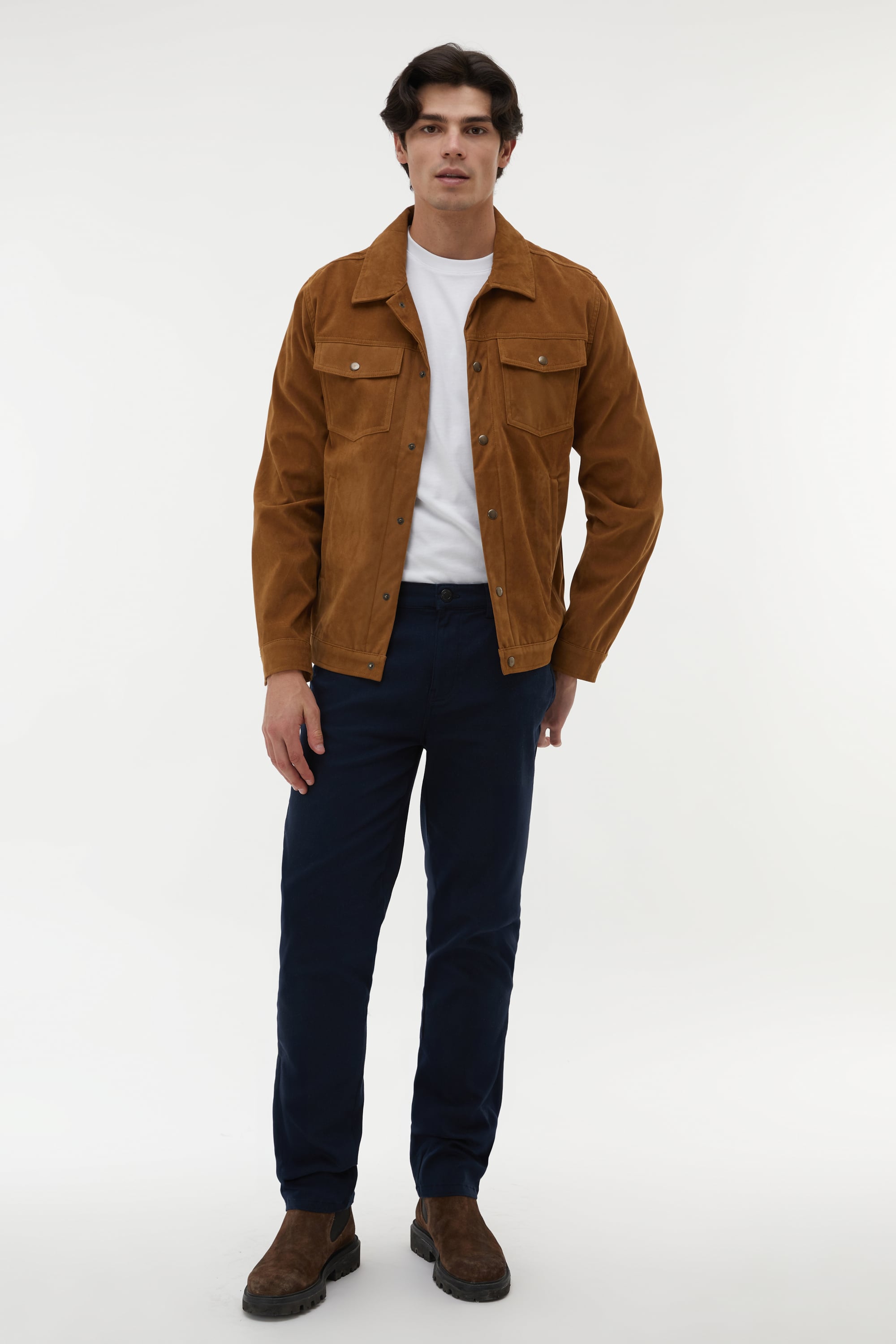 SÜET GÖRÜNÜMLÜ TRUCKER CEKET