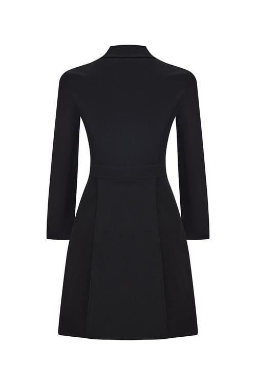 FIRFIRLI MİNİ GÖMLEK YAKA ELBİSE