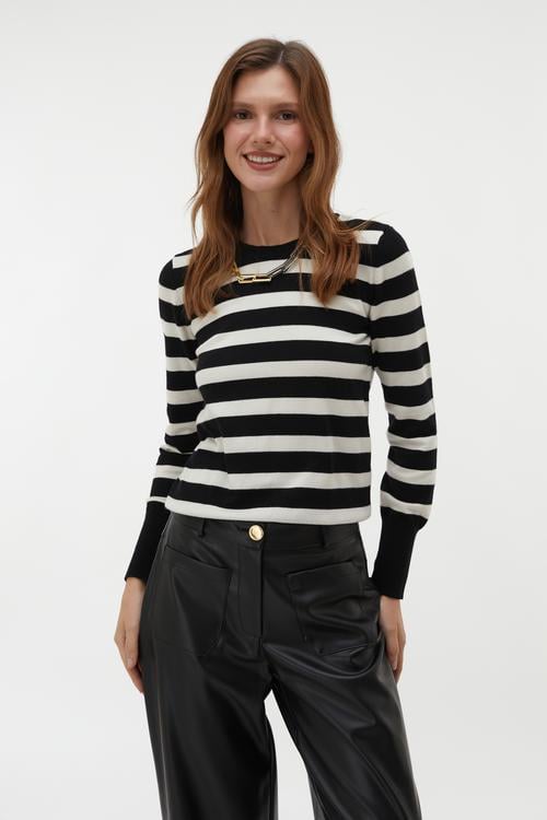 DERİ GÖRÜNÜMLÜ CROPPED FLARE PANTOLON