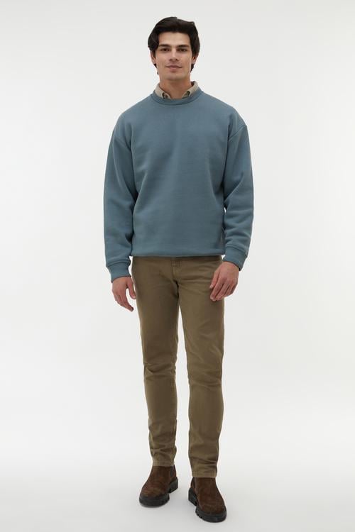 BİSİKLET YAKA SWEATSHIRT