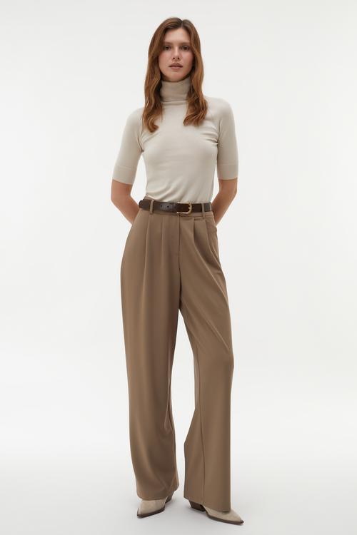 WIDE LEG PİLELİ PANTOLON