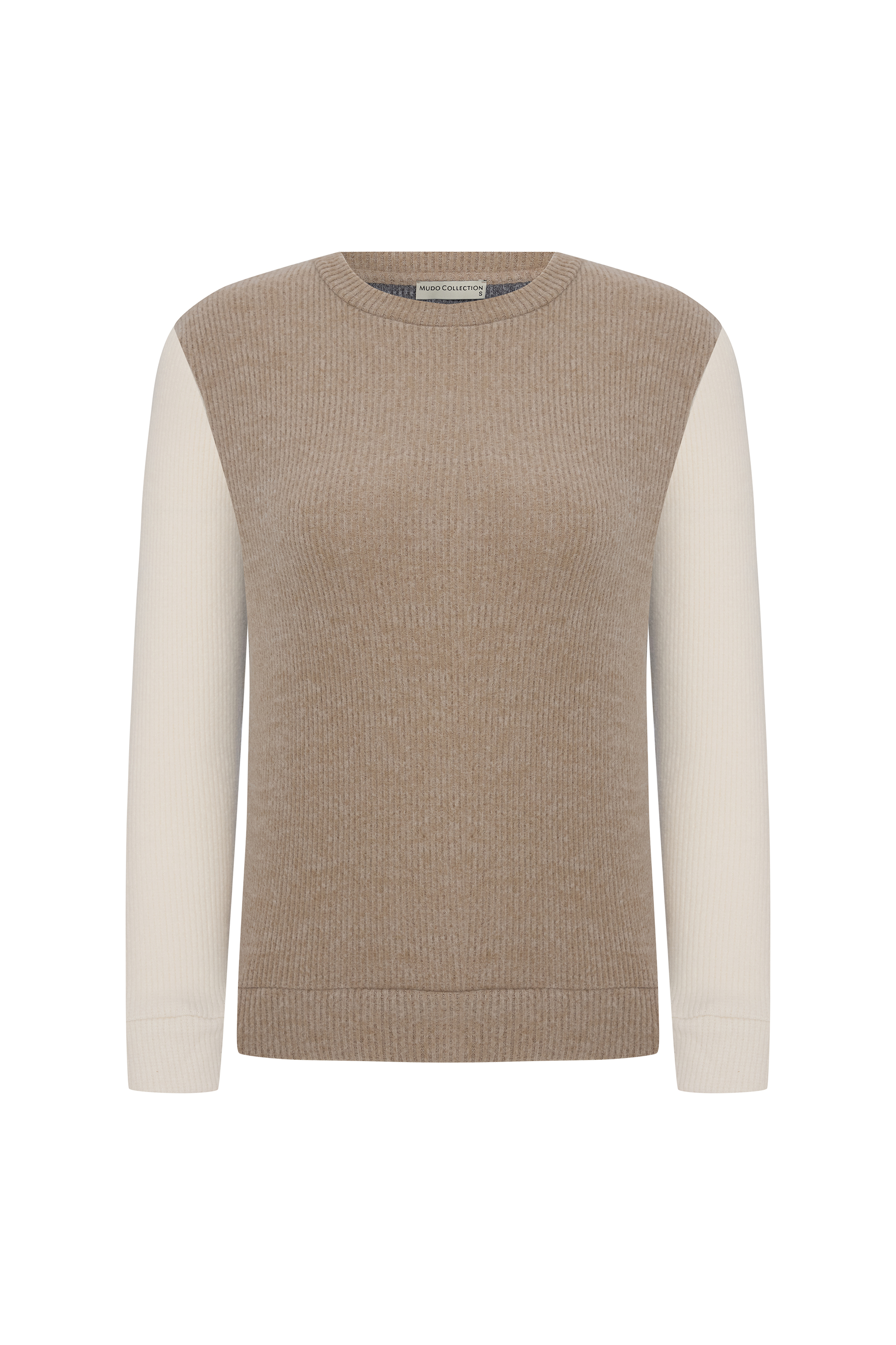 ÇİFT RENKLİ ÖRME SWEATSHIRT