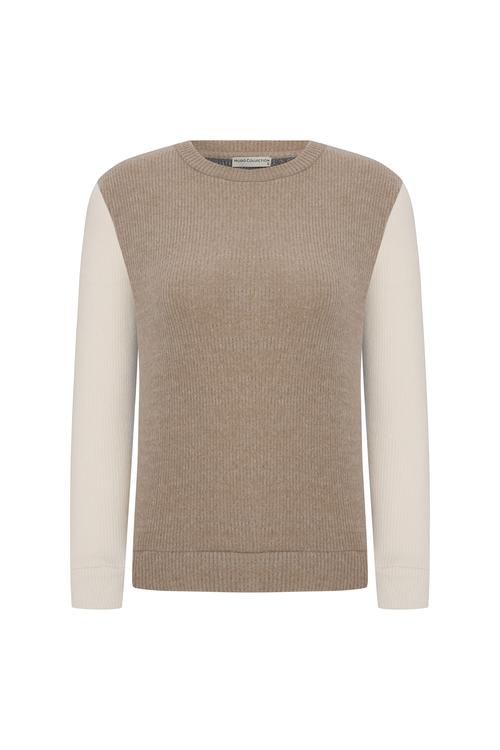  ÇİFT RENKLİ ÖRME SWEATSHIRT